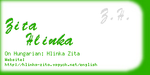 zita hlinka business card